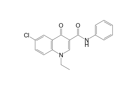 6-chloro-1,4-dihydro-1-ethyl-4-oxo-3-quinolinecarboxanilide