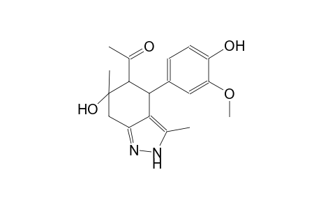 1-[6-Hydroxy-4-(4-hydroxy-3-methoxy-phenyl)-3,6-dimethyl-4,5,6,7-tetrahydro-2H-indazol-5-yl]-ethanone
