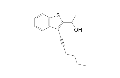 1-(3-(Hex-1-yn-1-yl)benzo[b]thiophen-2-yl)ethan-1-ol