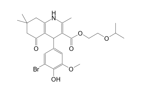 3-quinolinecarboxylic acid, 4-(3-bromo-4-hydroxy-5-methoxyphenyl)-1,4,5,6,7,8-hexahydro-2,7,7-trimethyl-5-oxo-, 2-(1-methylethoxy)ethyl ester