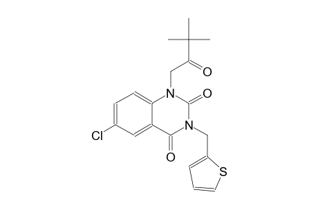 6-chloro-1-(3,3-dimethyl-2-oxobutyl)-3-(2-thienylmethyl)-2,4(1H,3H)-quinazolinedione