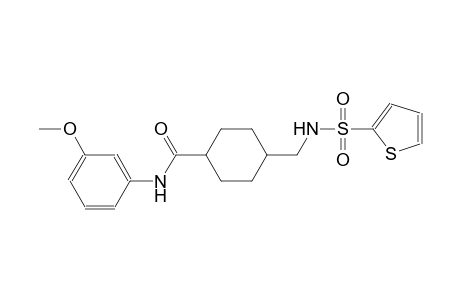 N-(3-methoxyphenyl)-4-{[(2-thienylsulfonyl)amino]methyl}cyclohexanecarboxamide