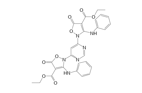 4,6-Bis-(4-ethoxycarbonyl-3-phenylamino-5-oxo-2,5-dihydroisoxazolin-2-yl)pyrimidine