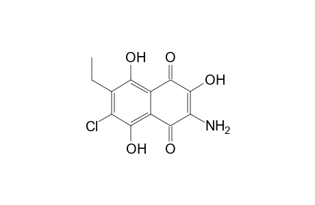 3-Amino-6(7)-chloro-2,5,8-trihydroxy-7(6)-ethylnaphthalene-1,4-dione