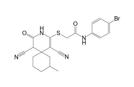 acetamide, N-(4-bromophenyl)-2-[(1,5-dicyano-8-methyl-4-oxo-3-azaspiro[5.5]undec-1-en-2-yl)thio]-