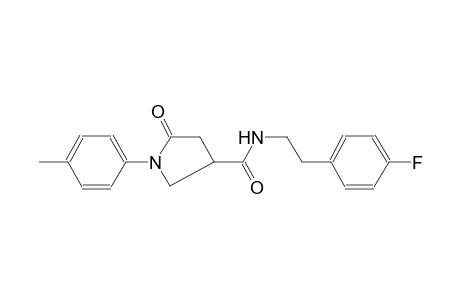 N-[2-(4-fluorophenyl)ethyl]-1-(4-methylphenyl)-5-oxo-3-pyrrolidinecarboxamide