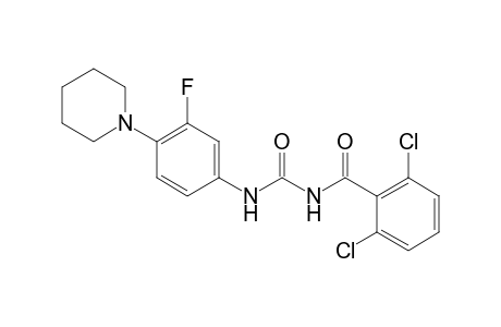 Benzamide, 2,6-dichloro-N-[[[3-fluoro-4-(1-piperidinyl)phenyl]amino]carbonyl]-