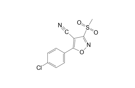 5-(p-chlorophenyl)-3-(methylsulfonyl)-4-isoxazolecarbonitrile