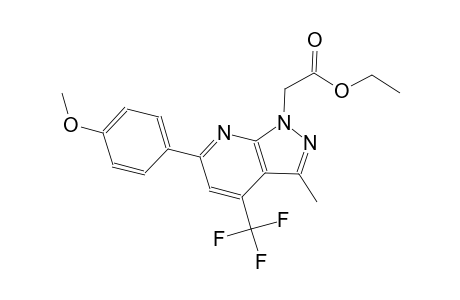 1H-pyrazolo[3,4-b]pyridine-1-acetic acid, 6-(4-methoxyphenyl)-3-methyl-4-(trifluoromethyl)-, ethyl ester