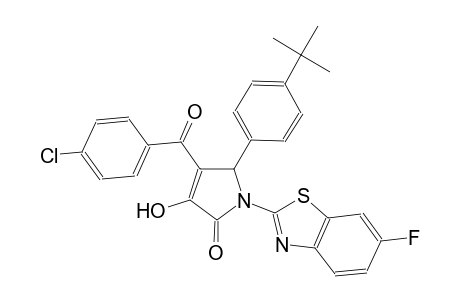 5-(4-tert-butylphenyl)-4-(4-chlorobenzoyl)-1-(6-fluoro-1,3-benzothiazol-2-yl)-3-hydroxy-1,5-dihydro-2H-pyrrol-2-one
