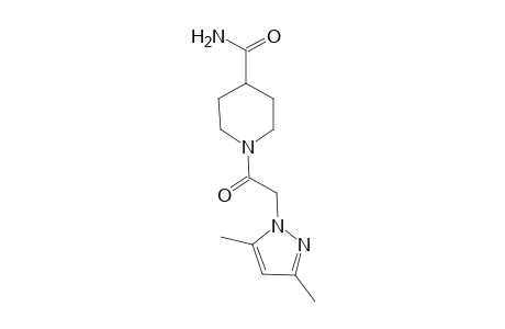 1-[2-(3,5-dimethyl-1-pyrazolyl)-1-oxoethyl]-4-piperidinecarboxamide