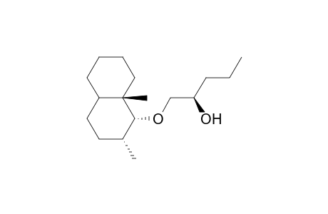 (+-)-1-(1,2,3,4,4a.alpha.,5,6,7,8,8a-decahydro-2.alpha.,8a.beta.-dimethyl-1.alpha.-naphthyloxy)-2-pentanol