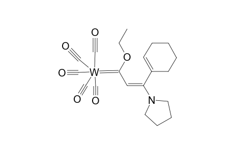 (3E)-4-(Cyclohex-1-enyl)-2-ethoxy-4-pyrrolidino-1-pentacarbonyltungsta-1,3-butadiene