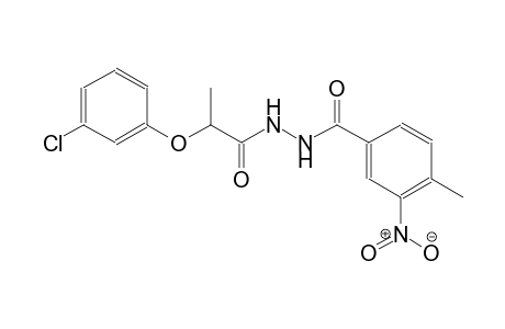 N'-[2-(3-chlorophenoxy)propanoyl]-4-methyl-3-nitrobenzohydrazide