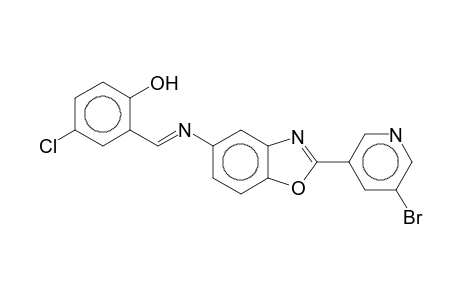 2-(5-Bromo-3-pyridyl)-5-[(5-chlorosalicylidene)amino]benzoxazole