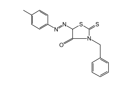 3-BENZYL-5-(p-TOLYLAZO)RHODANINE