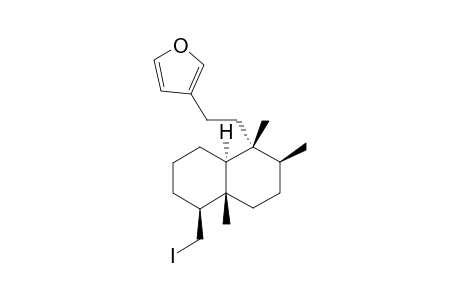 ENT-4-IODMETHYL-CLERODA-15(16)-OXO-13(16),14-DIENE