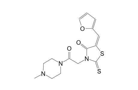 4-thiazolidinone, 5-(2-furanylmethylene)-3-[2-(4-methyl-1-piperazinyl)-2-oxoethyl]-2-thioxo-, (5E)-
