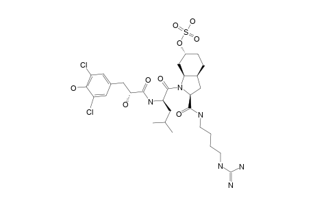 AERUGINOSIN_DA722;D-ORTHO,ORTHO-DI-CL-HPLA-D-LEU-L-CHOI-6-SULFATE-AGMATINE;TRANS