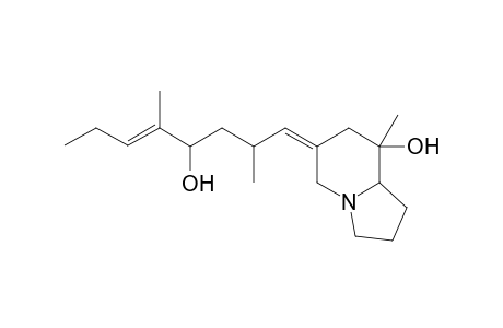 6-Methyl-6-hydroxy-8-[2',5'-dimethyl-4'-hydroxy-5'-octenylidene]-1-azabicyclo[3.4.0]nonane