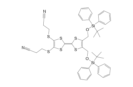 2,3-Bis(2-cyanoethylthio)-6,7-bis(tert-butyldiphenylsilyloxymethyl)tetrathiafulvalene