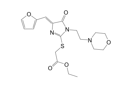 2-[(Ethoxycarbonyl)methylthio]-5-(furylmethylidene)-N(3)-(4'-morpholonoethylene)-4-imidazolidinone