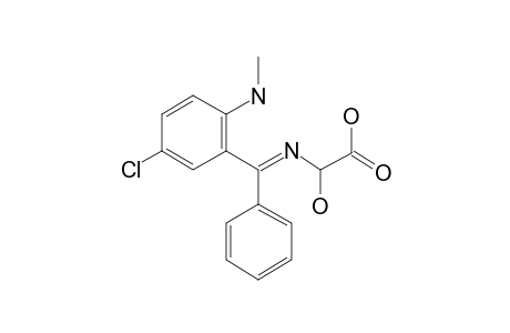 Benzohydrylidenimine-N-acetic acid, 2-methylamino-5-chloro-.alpha.-hydroxy--