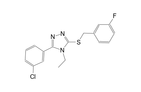 5-(3-chlorophenyl)-4-ethyl-4H-1,2,4-triazol-3-yl 3-fluorobenzyl sulfide