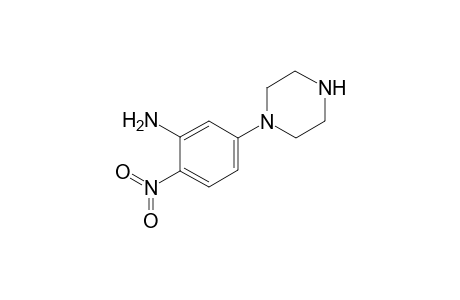 Benzenamine, 2-nitro-5-(1-piperazinyl)-