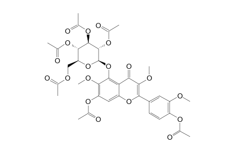 5,7,4'-TRIHYDROXY-3,6,3'-TRIMETHOXYFLAVONE-5-O-BETA-D-GLUCOPYRANOSIDE-HEXAACETATE