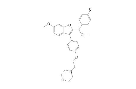 2-(p-Chloro-.alpha.-methoxybenzyl)-3-[(morpholinoethoxy)phenyl]-6-methoxybenzofuran