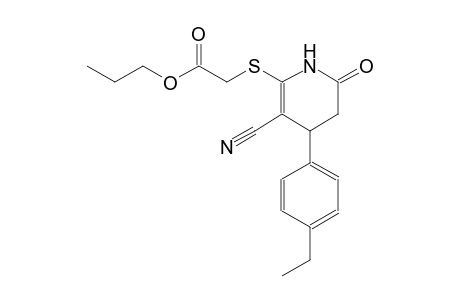 acetic acid, [[3-cyano-4-(4-ethylphenyl)-1,4,5,6-tetrahydro-6-oxo-2-pyridinyl]thio]-, propyl ester