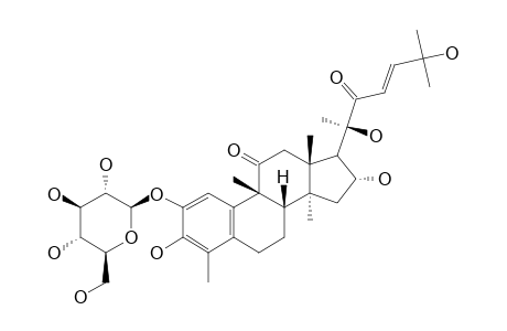 FEVICORDIN-C-GLUCSIDE;2-(BETA-D-GLUCOPYRANOSYLOXY)-3,16-ALPHA,20,25-TETRAHYDROXY-29-NORCUCRBITA-1,3,5(10),23E-TETRAENE-11,22-DIONE