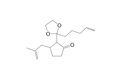 3-(2-METHYLALLYL)-2-[2-(PENT-4-ENYL)-1,3-DIOXOLAN-2-YL]-3-CYCLOPENTANONE