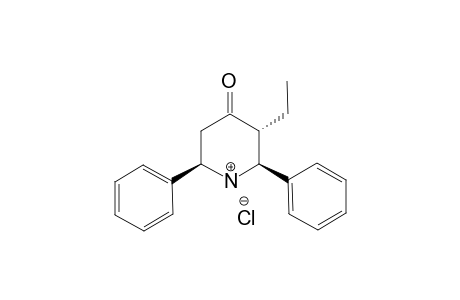 2R,6C-DIPHENYL-3-ETHYL-PIPERIDIN-4-ONE-HYDROCHLORIDE