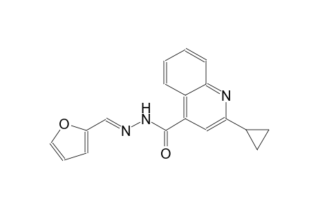 2-cyclopropyl-N'-[(E)-2-furylmethylidene]-4-quinolinecarbohydrazide
