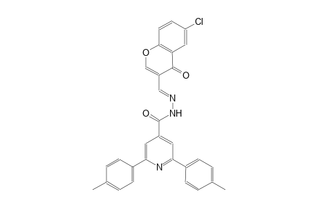 N'-[(E)-(6-chloro-4-oxo-4H-chromen-3-yl)methylidene]-2,6-bis(4-methylphenyl)isonicotinohydrazide
