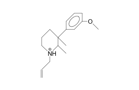 1-Allyl-R-3-(3-methoxy-phenyl)-cis-2,3-dimethyl-piperidinium cation