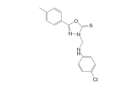 3-[(4-chloroanilino)methyl]-5-(4-methylphenyl)-1,3,4-oxadiazole-2(3H)-thione