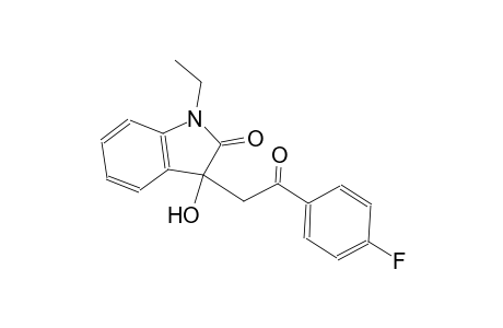 2H-indol-2-one, 1-ethyl-3-[2-(4-fluorophenyl)-2-oxoethyl]-1,3-dihydro-3-hydroxy-