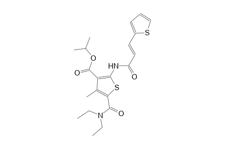 isopropyl 5-[(diethylamino)carbonyl]-4-methyl-2-{[(2E)-3-(2-thienyl)-2-propenoyl]amino}-3-thiophenecarboxylate
