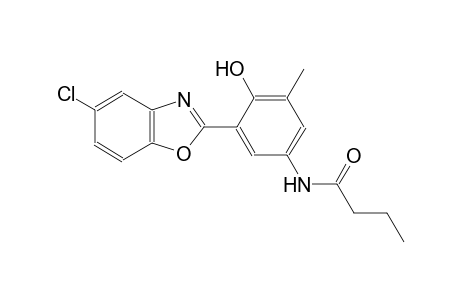 N-[3-(5-chloro-1,3-benzoxazol-2-yl)-4-hydroxy-5-methylphenyl]butanamide