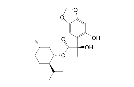 1,3-Benzodioxole-5-acetic acid, .alpha.,6-dihydroxy-.alpha.-methyl-, 5-methyl-2-(1-methylethyl)cyclohexyl ester, [1S-[1.alpha.(S*),2.beta.,5.alpha.]]-