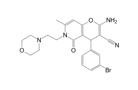 2-amino-4-(3-bromophenyl)-7-methyl-6-[2-(4-morpholinyl)ethyl]-5-oxo-5,6-dihydro-4H-pyrano[3,2-c]pyridine-3-carbonitrile