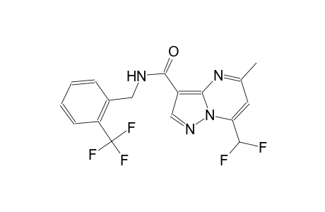 7-(difluoromethyl)-5-methyl-N-[2-(trifluoromethyl)benzyl]pyrazolo[1,5-a]pyrimidine-3-carboxamide