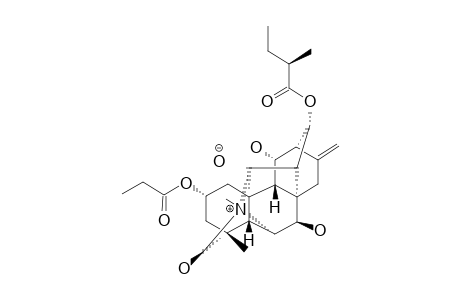 (-)-(13-R,19-S)-7-BETA,11-ALPHA,19-TRIHYDROXY-N-METHYL-13-(S-2-METHYLBUTYRYLOXY)-2-ALPHA-PROPIONYLOXYHETISANIUM_HYDROXIDE