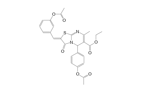 ethyl (2Z)-2-[3-(acetyloxy)benzylidene]-5-[4-(acetyloxy)phenyl]-7-methyl-3-oxo-2,3-dihydro-5H-[1,3]thiazolo[3,2-a]pyrimidine-6-carboxylate