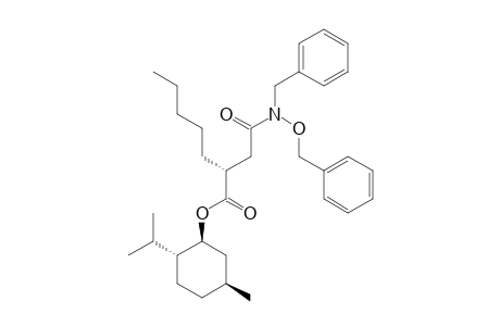 (S,1)-(-)-MENTHYL-2-(N-BENZYL-N-BENZYLOXYCARBAMOYLMETHYL)-HEPTANOATE