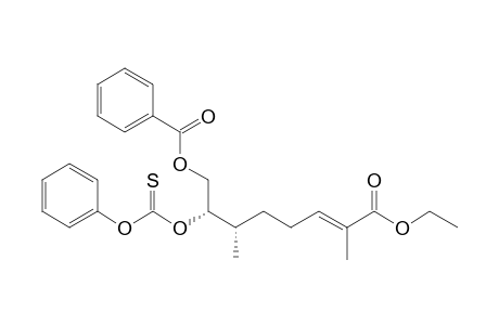 Ethyl (2E,6S,7S)-8-Benzoyloxy-2,6-dimethyl-7-[(phenoxythiocarbonyl)oxy]-2-octenoate