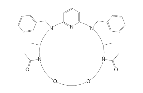 8,21-Diacetyl-3,26-dibenzyl-6,23-dimethyl-12,17-dioxa-3,8,21,26,32-pentaazabicyclo[26.3.1]ditriconta-1(32),28,30-triene
